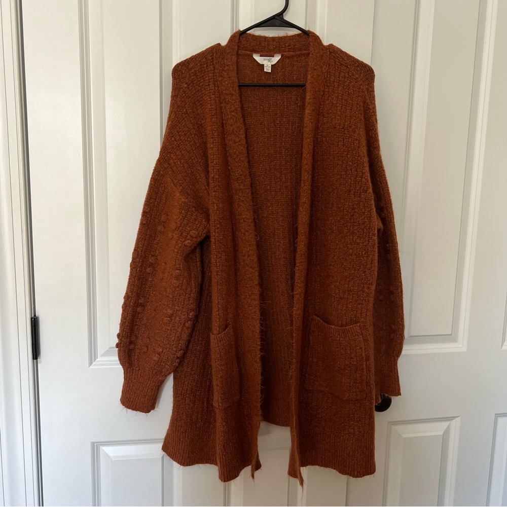 Auburn bubble sleeve cardigan oversized long